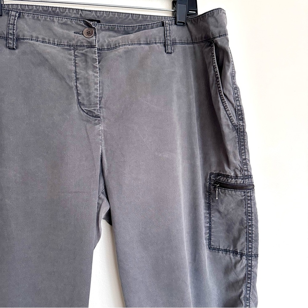Eileen Fisher Charcoal Gray Utility Cargo Jogger Trousers Size XL - Picture 4 of 8